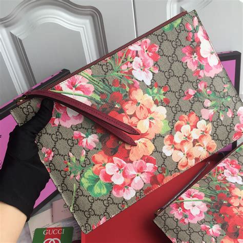 gucci bags with flowers|Gucci clutch bag floral.